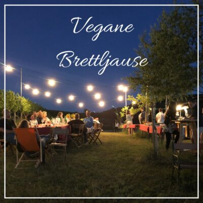 Vegane Brettljause im Weingarten in Obritz