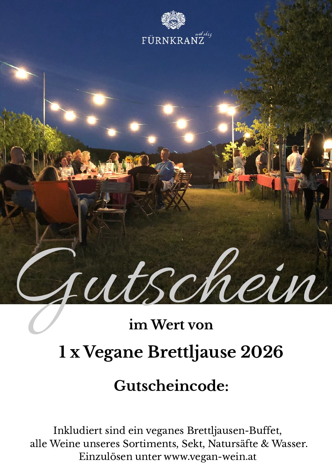 Geschenkgutschein - Vegane Brettljause 2026