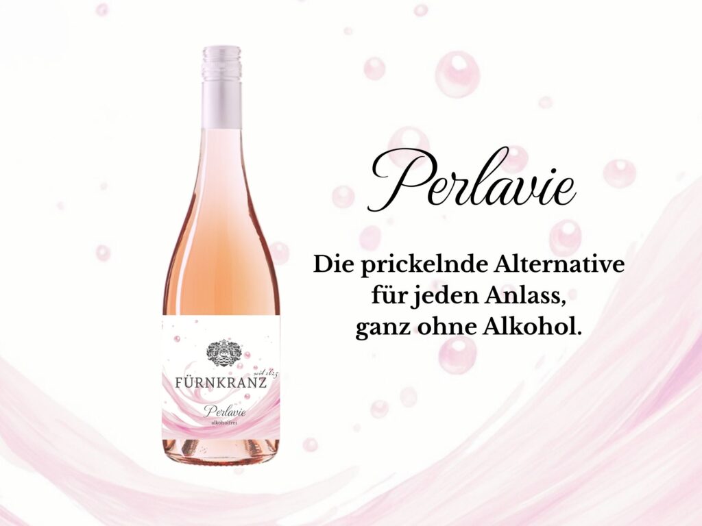 Perlavie Flasche mit Teaser Text